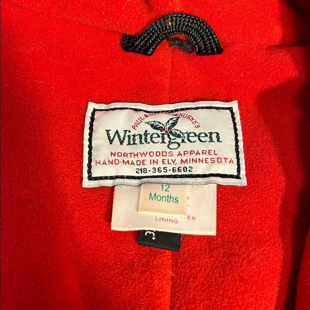 Wintergreen handmade fully lined with hood winter suit Size 12mo K00055 - Picture 9 of 15